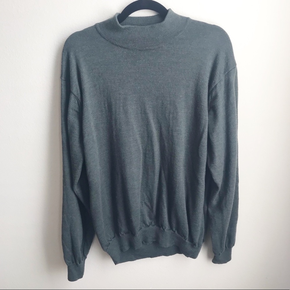 L.L. Bean | Men’s 100% Wool Olive Green Sweater